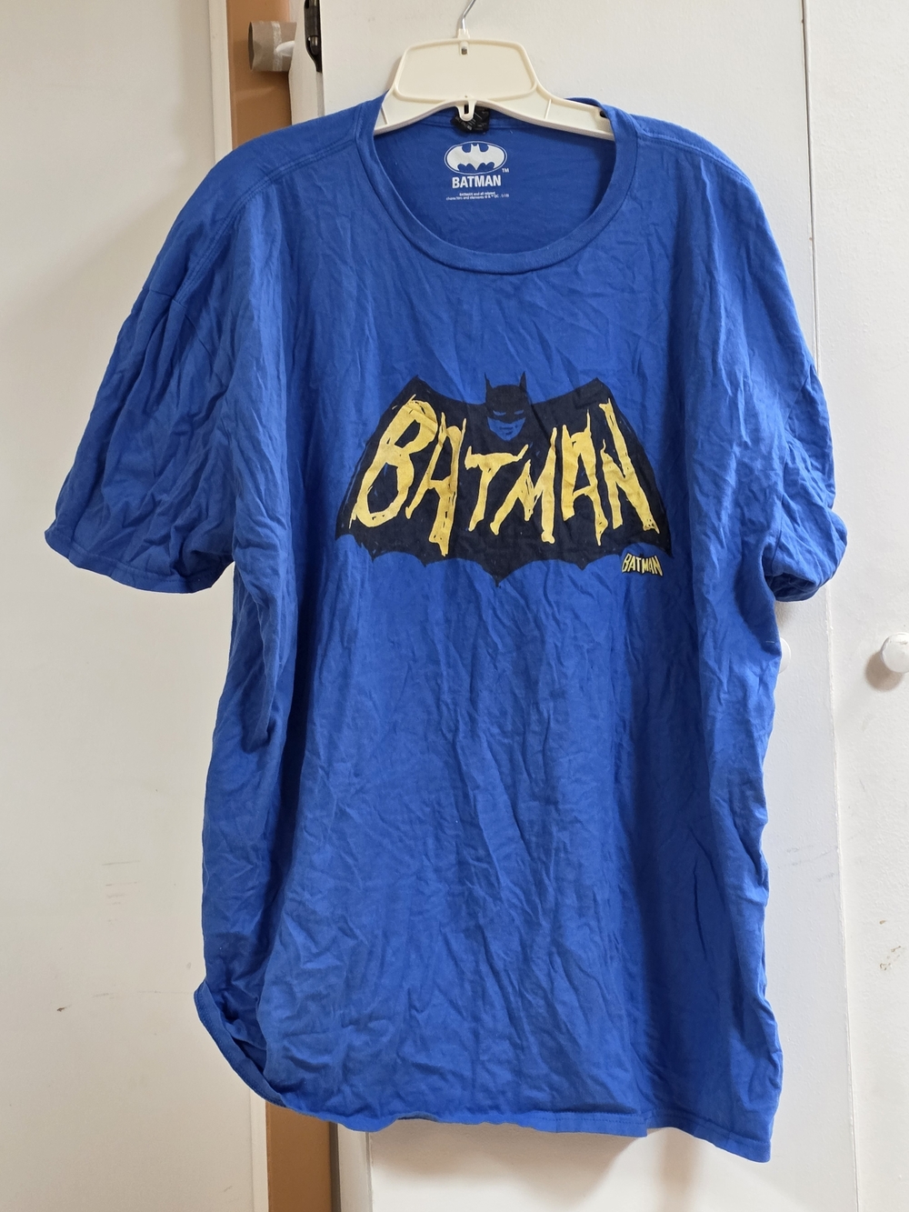 Batman Blue Short Sleeve Tee with Yellow Logo